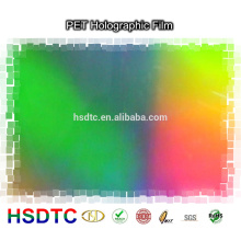 PET Metallized Holographic Film High Quality Laser Film Rainbow Pattern